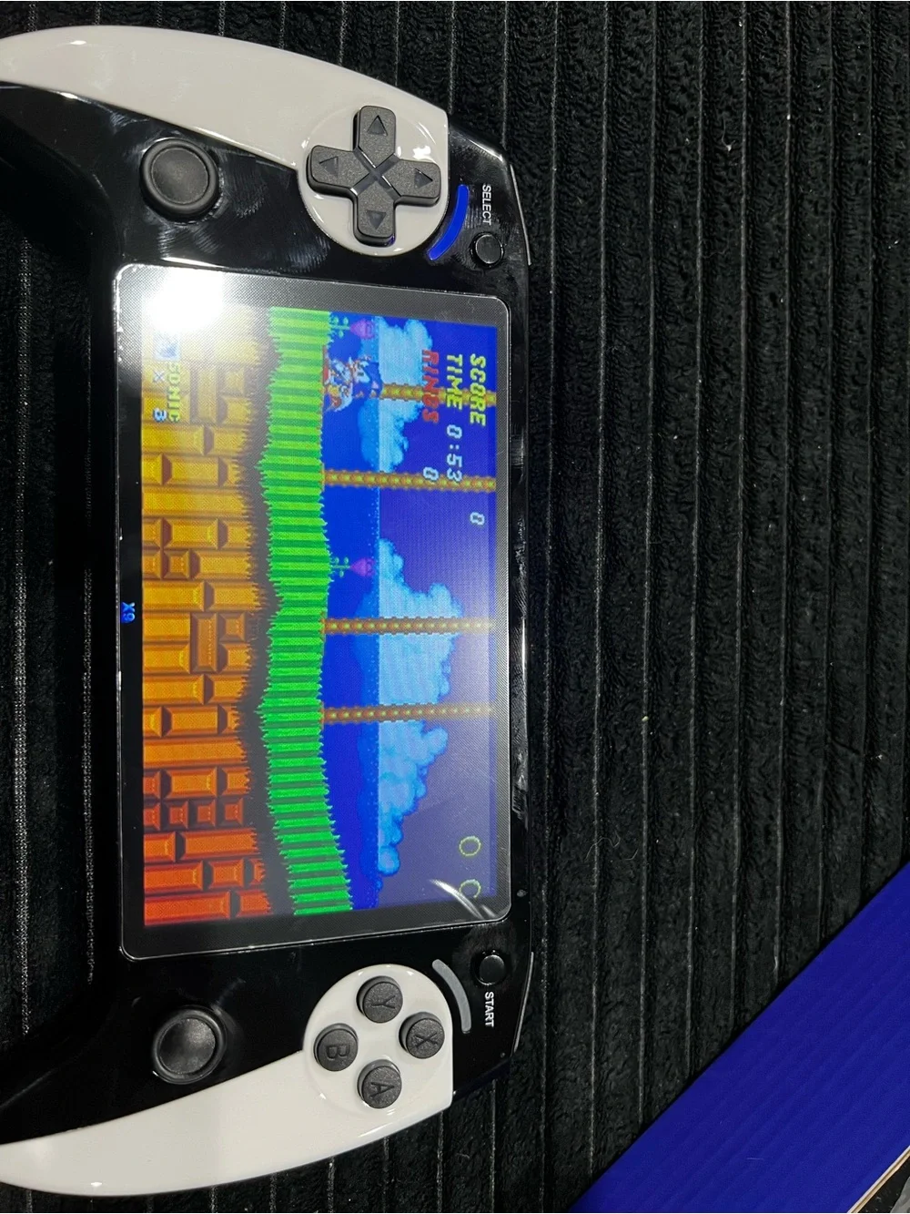 Original Retro Brand Handheld Game Console in Black and Silver